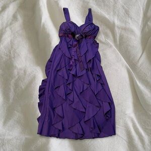 Fairycore Elegant Purple Layered Prom Dress